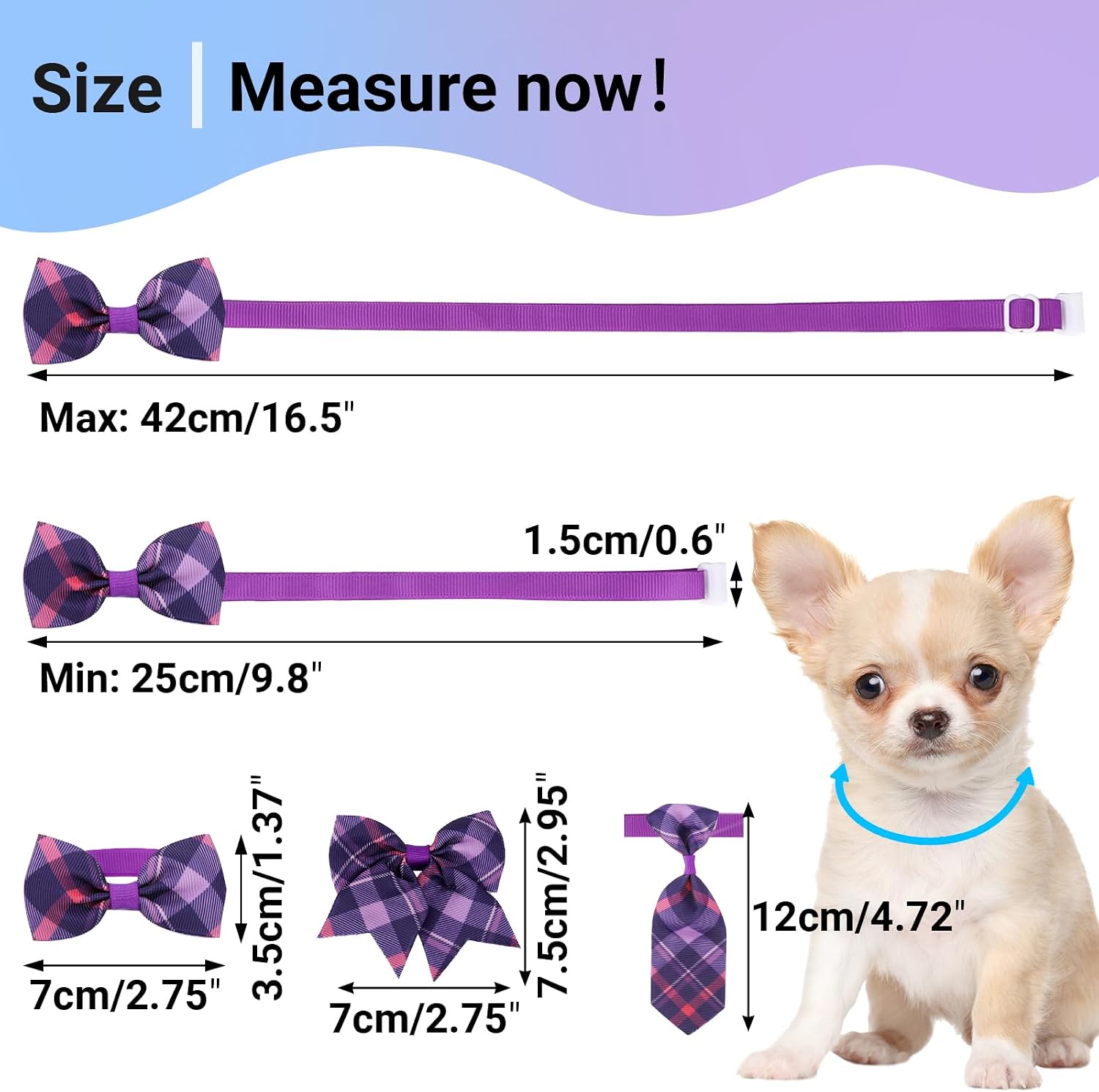 Segarty Dog Bow Ties and Small Dog Tie Set, 100 Pack Bowties for Pets Adjustable Bowties Pet Necktie Collar Set Grooming Accessories Bulk for Cats Puppy Birthday Wedding Party