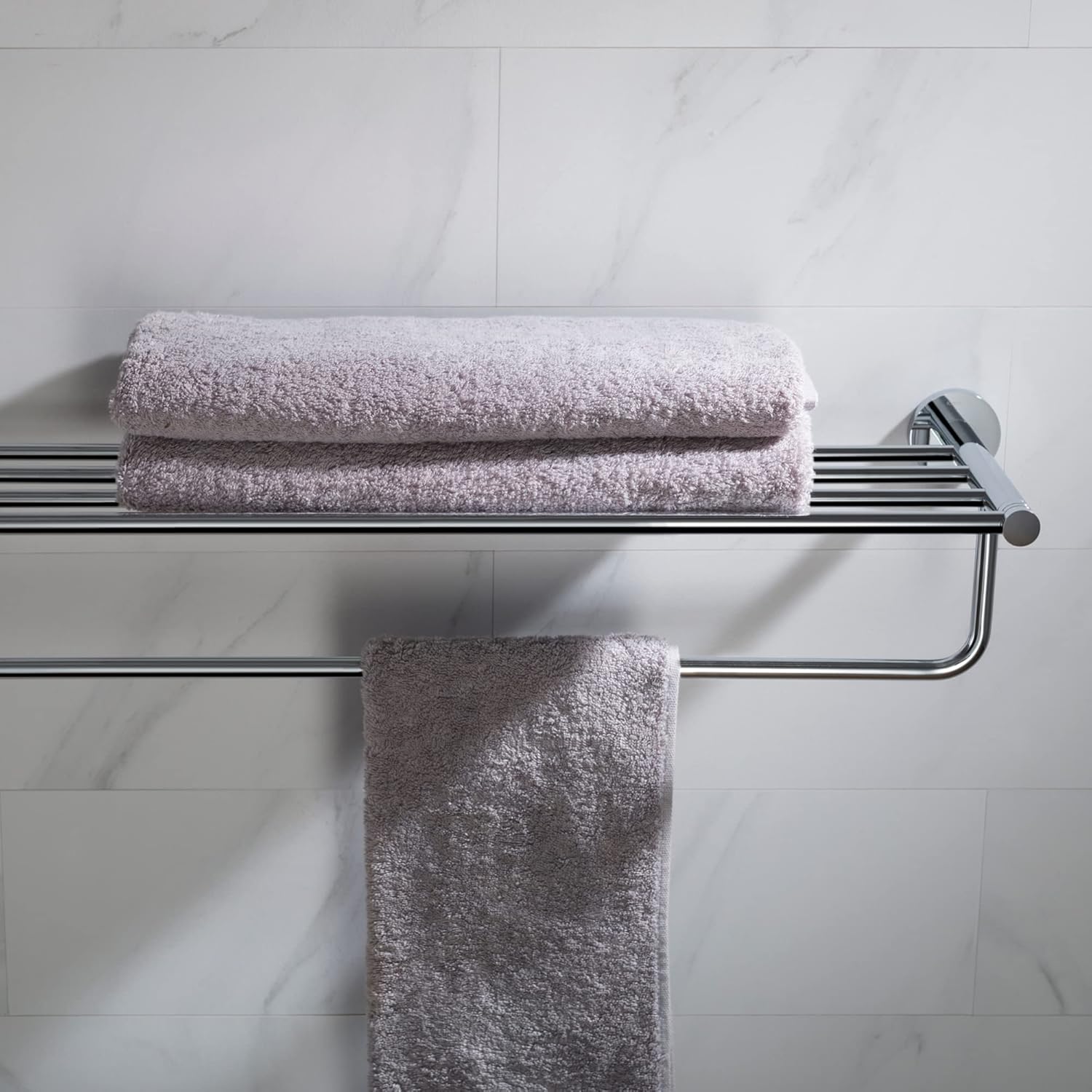 Lowest Price Kraus KEA-18842CH Elie Bathroom, Chrome, Shelf with Towel Bar