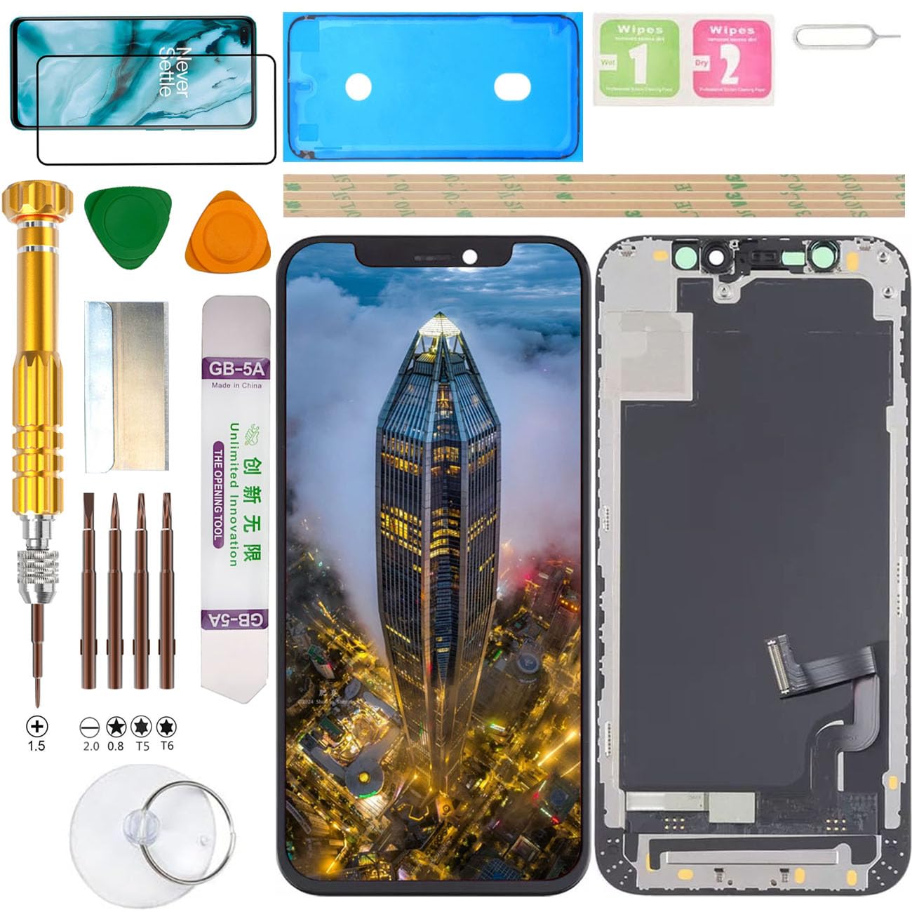 (Incell/IC Transplant) Zespół wyświetlacza LCD do iPhone 12 MINI A2399, A2398, A2176, A2400 zestaw do wymiany ekranu
