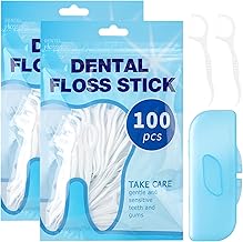 200PCS Dental Floss,Dental Floss With Sleeve,Plastic Tooth,Dental Floss Holder With Portable Box,For Oral Care,Teeth Cleaning