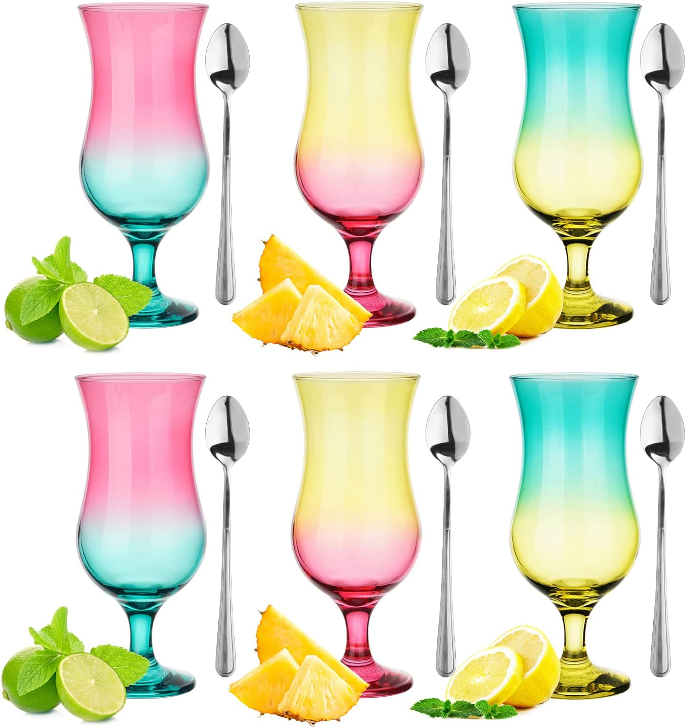 LIBBEY Cocktailglas Longdrinkglas Hobstar Wellenförmiger Goldrand