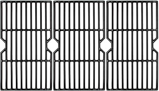 Hongso 16 15/16" Porcelain Coated Cast Iron Grill Grates Cooking Grid Replacement for Charbroil Advantage 463343015, 463344116, Kenmore, Broil King Gas Grill, G467-0002-W1, 3-Pack, (PCF123).