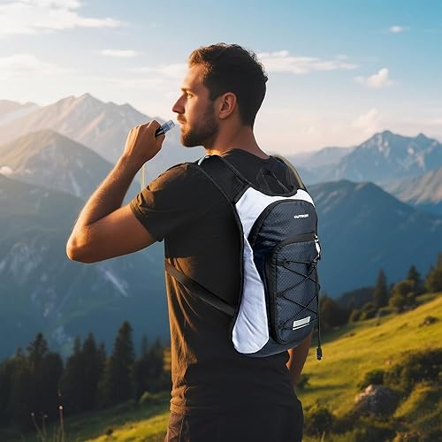 Miniatura 7 de OUTSKIRT Hydration Backpack with 2L Water Bladder, Lightweight and Breathable Running Hydration Pack, Water Backpack for Hiking, Cycling, Trail