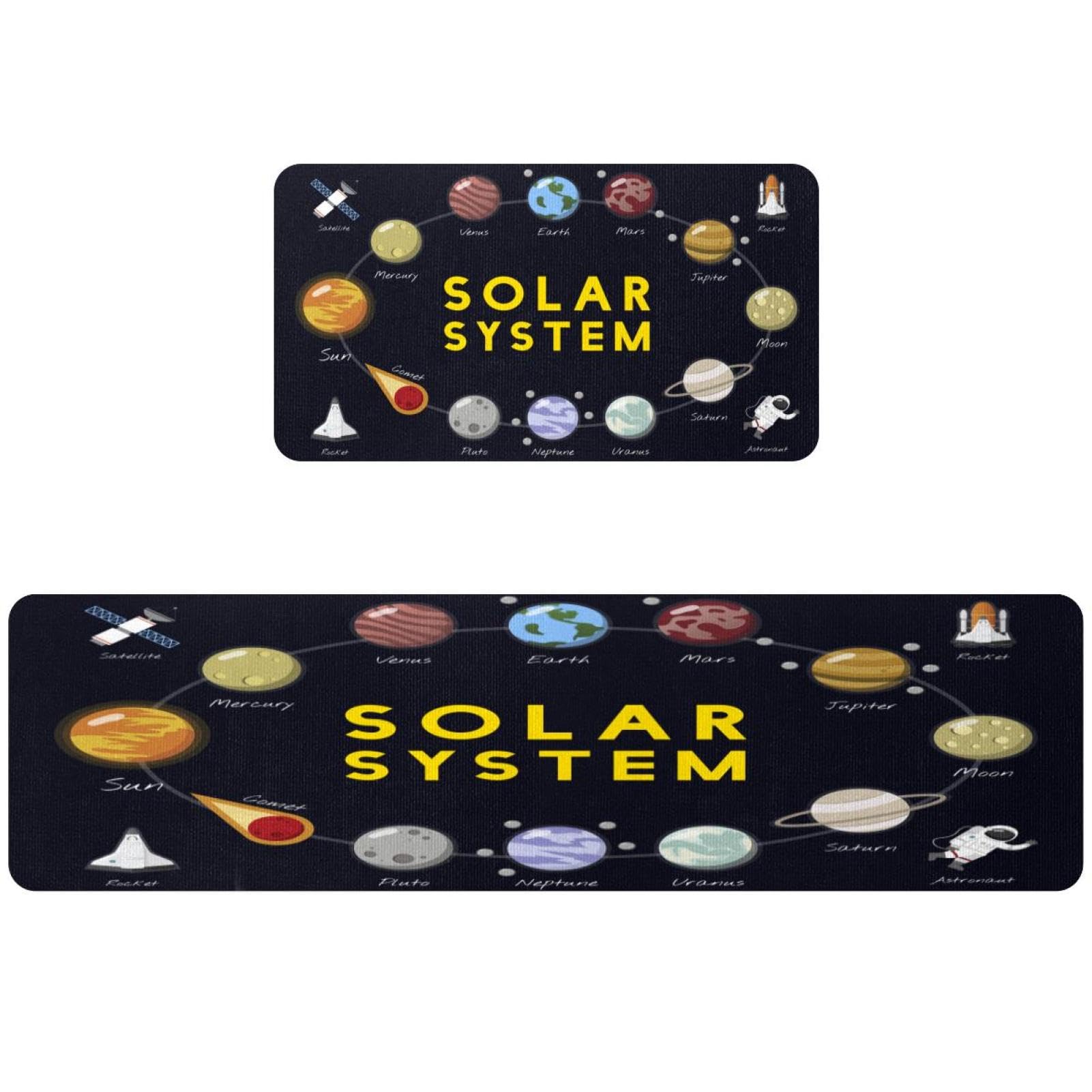 Tapete de cocina para pasillo y cuarto de lavado VAPOKF diseño sistema solar