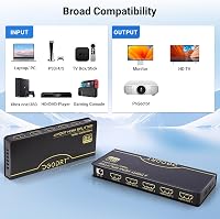 DGODRT HDMI Elosztó 1x4 4K 120Hz 8K 60Hz HDMI 2.1 Audió Videó Splitter 6