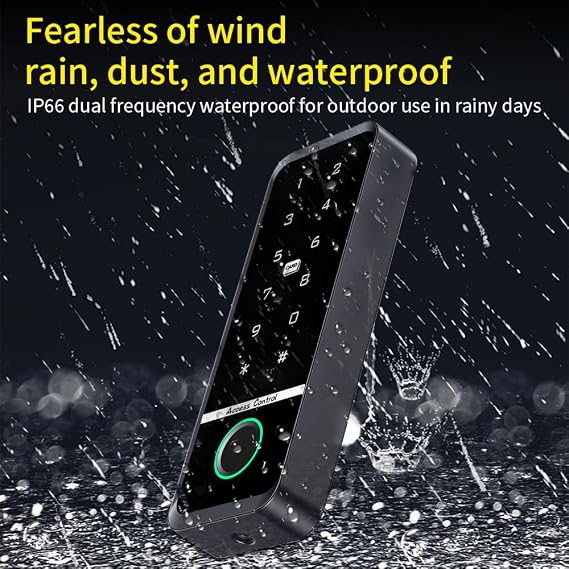 Door Lock with Keyboard and Fingerprint WiFi 125Khz EM+13.56MHz MF RFID Card Reader Controller Keypad Intercom Electronic System Smart Lock App Control Tuya