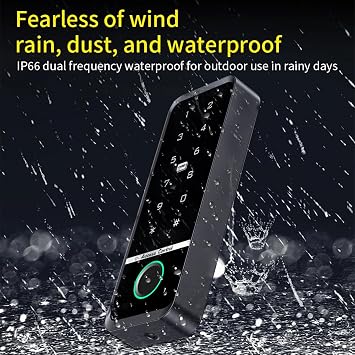 Door Lock with Keyboard and Fingerprint WiFi 125Khz EM+13.56MHz MF RFID Card Reader Controller Keypad Intercom Electronic System Smart Lock App Control Tuya