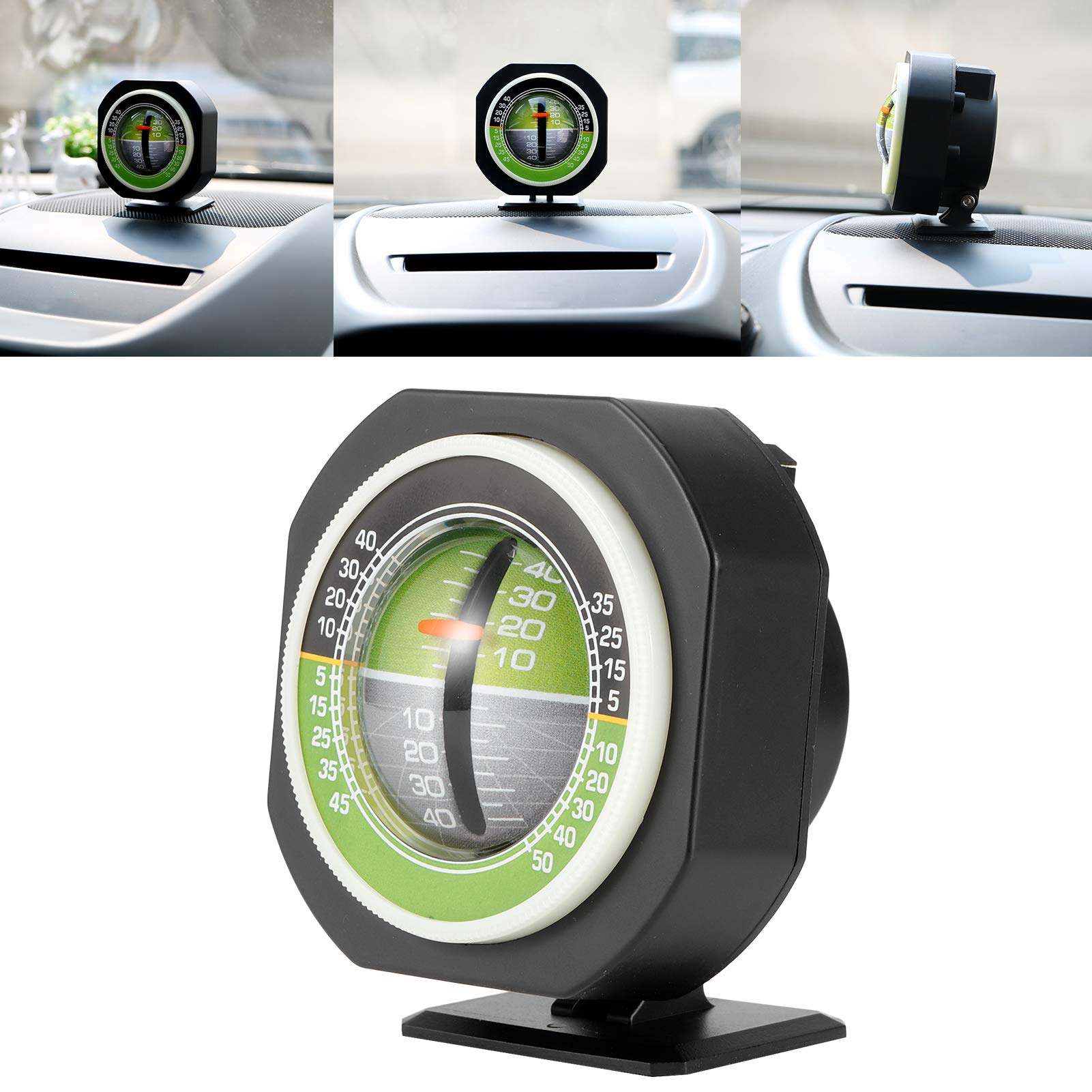 Jauge de Pente, inclinomètre de Voiture Vert de Haute précision avec Pile Bouton pour mesurer l'inclinaison pour la Conduite de Nuit pour l'automobile Pièces automobiles et motos