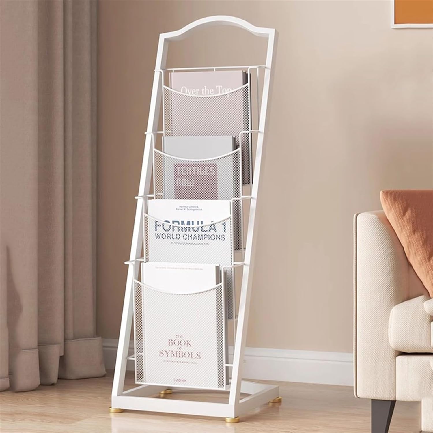 Newspaper Racks Magazine Stand 4/5 Tier Magazine Rack Iron Promotional Material Rack Leafl