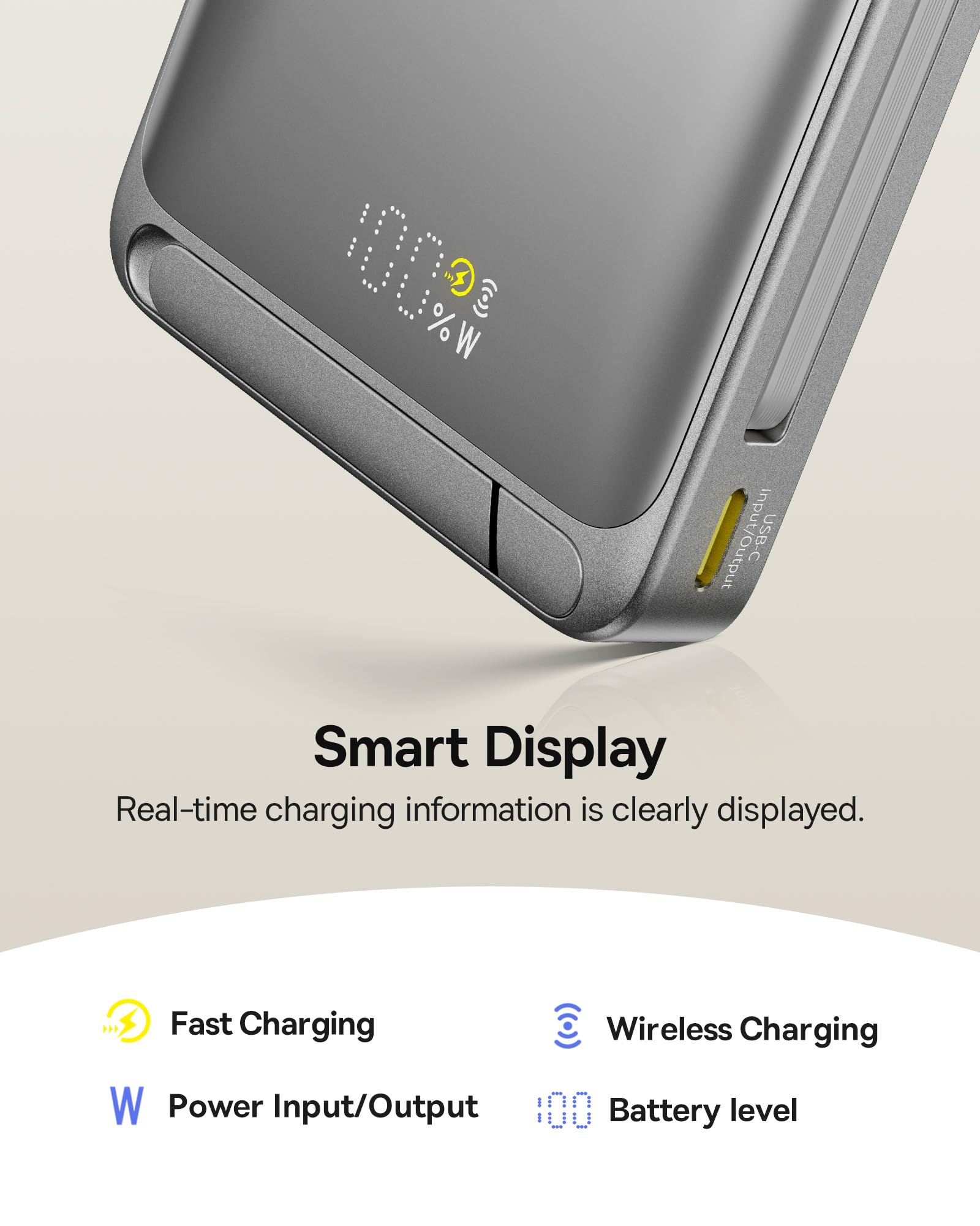 Baseus Nomos Qi2 10000mAh 45W Magnetic Wireless Power Bank – Built