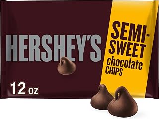 HERSHEY'S Semi-Sweet Chocolate Baking Chips, 12 oz Bag - Gluten-Free, Kosher Chips for Cookies, Brownies, Pancakes & More