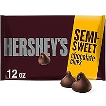 HERSHEYS Semi-Sweet Chocolate Baking Chips Bag, 12 oz