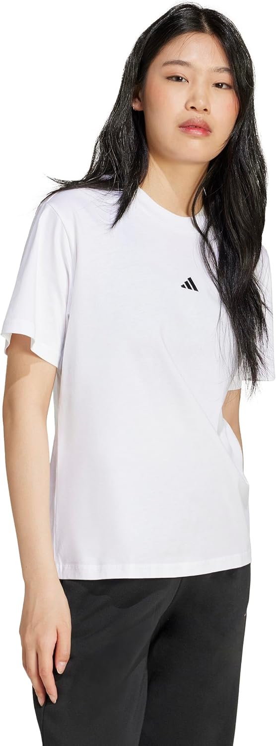 Adidas Womens Essentials Small Logo Cotton T-Shirt - Image 5