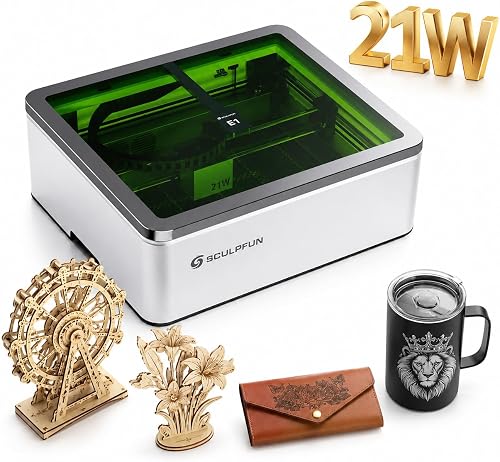 SCULPFUN E1 Pro 21 W Graveur laser fermée Classe 1 400 x …