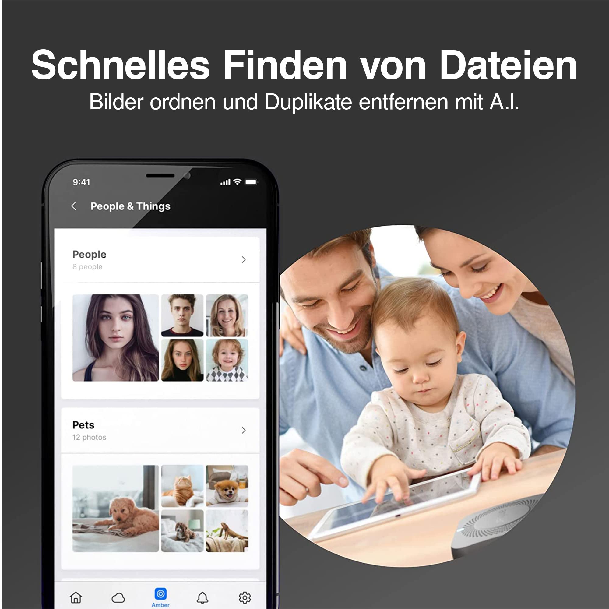 Smart Persönliches Cloud-Speichergerät für Datenmedia-Dateien, integrierte 512 GB High-Speed-SSD mit USB-Speicher, Plex und Home-Assistant/iOS/Android/Windows/Mac kompatibel