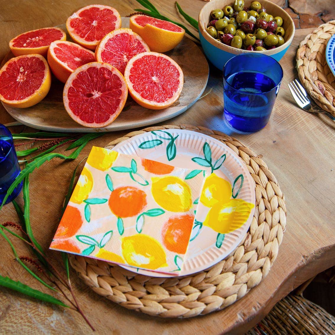 40 Serviettes Décoratives Citron – 33 X 33 Cm, Papier épais | Pour Anniversaire, Mariage, Fête D’été, Décoration Table - 2
