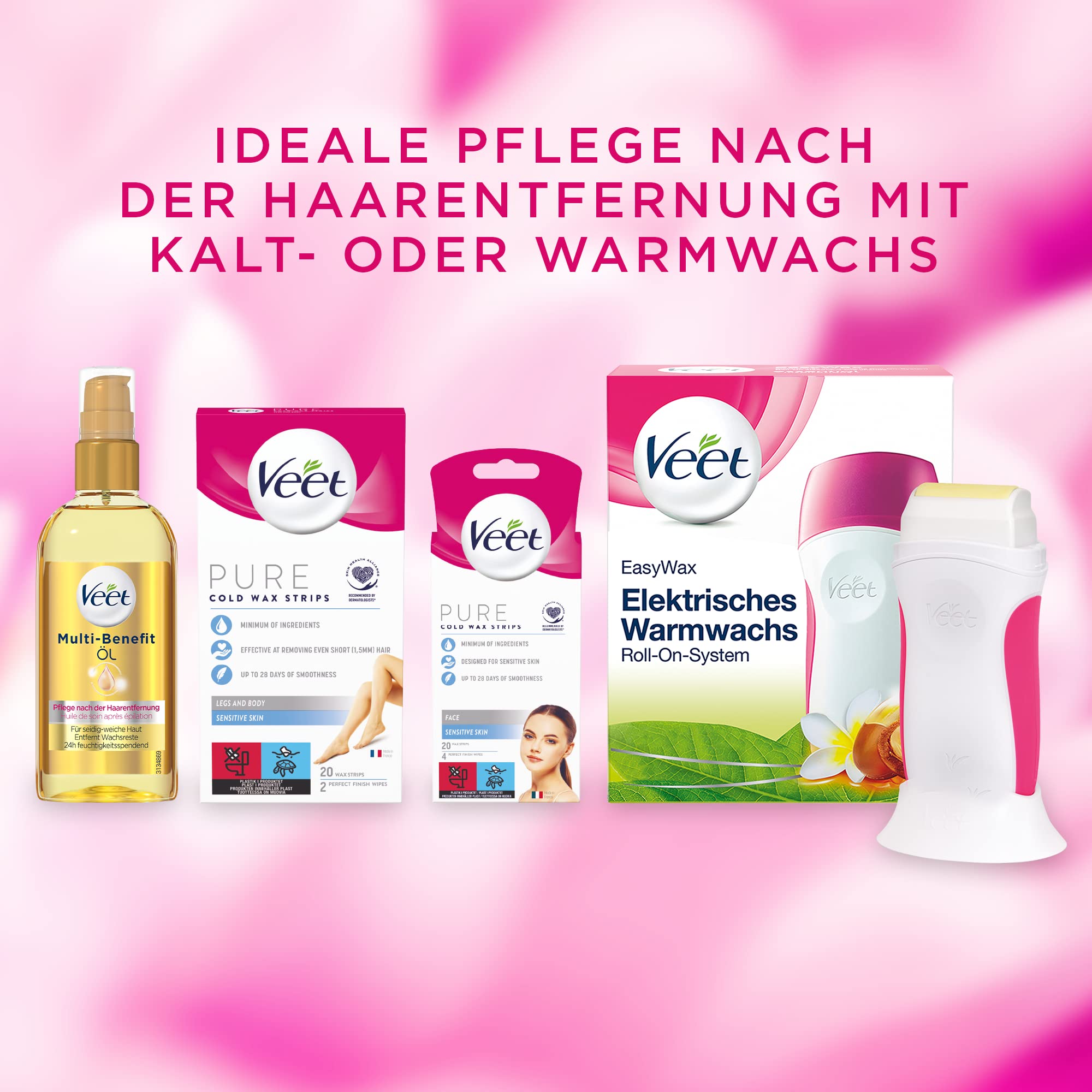 Veet Sugaring Zuckerpaste Vanilleblüte zur Haarentfernung für spürbar glatte Haut für bis zu 4 Wochen, 6er Pack, 1500 ml (6 x 250ml), 438g