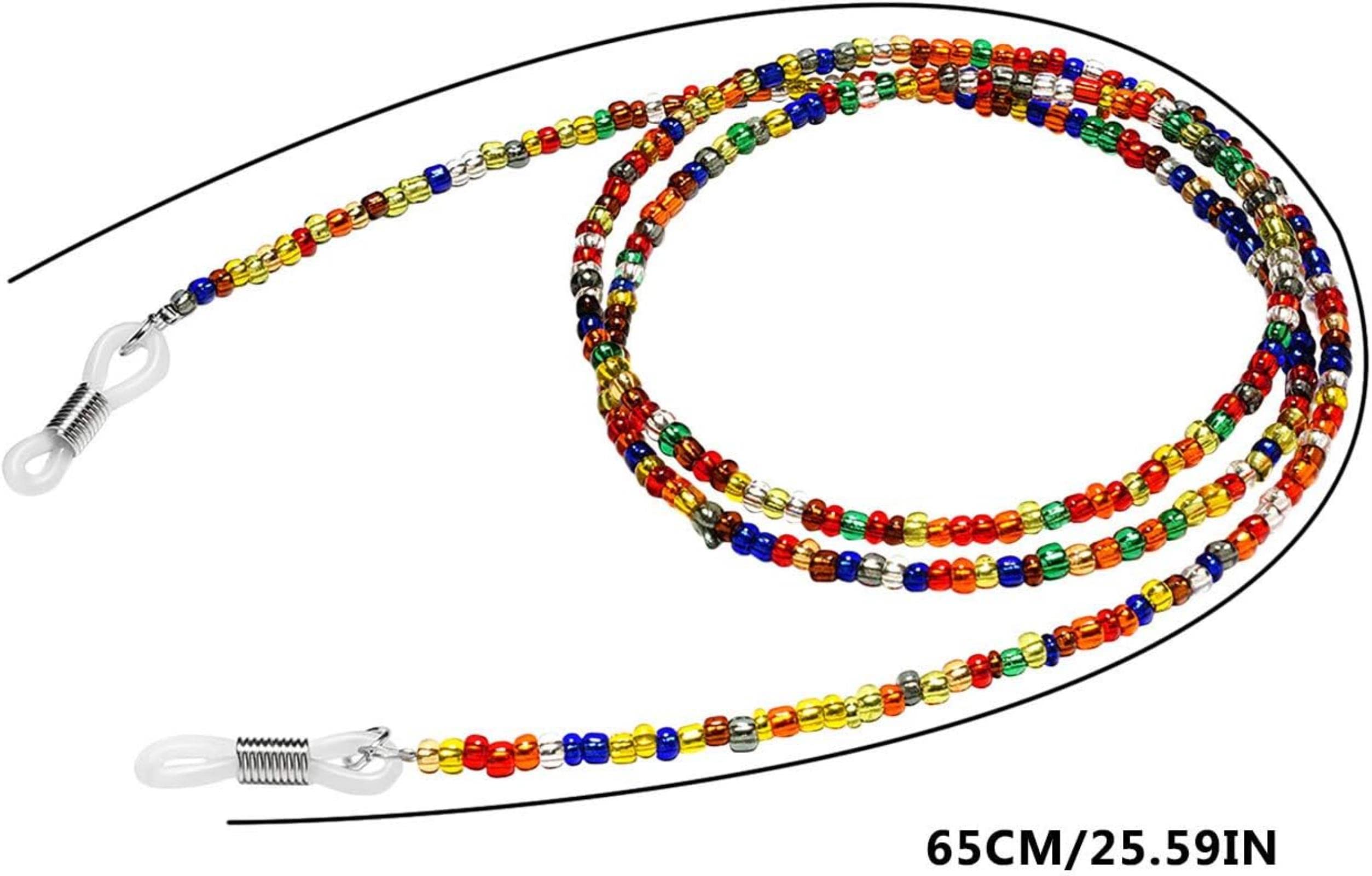 REVAHI Brillenband Karabiner Brillenzubehör Brillenkette Kordelkette Brillen Lanyard Kette s und Brillenkette Damen (Mehrfarbig, Einheitsgröße)