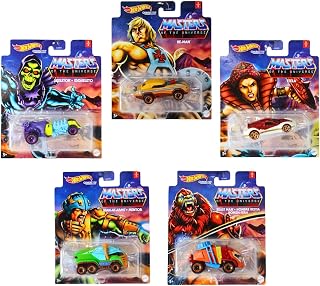 Hot Wheels - Master of the Universe - Pack of 5 Metal Cars - JH91G - Skeletor, He-Man, Beast Man, Man at Arms, Teela - New