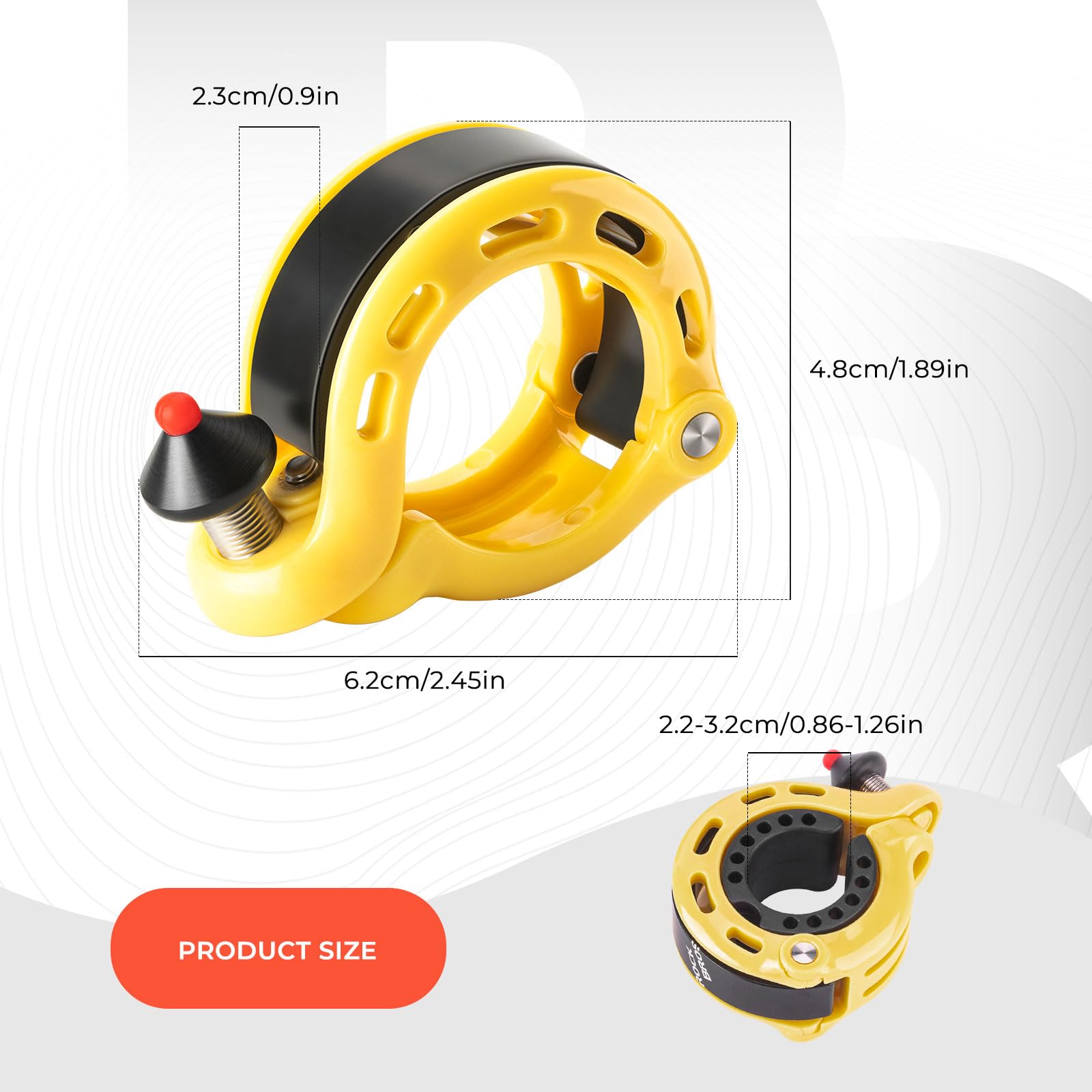 ROCKBROS Bike Bell Mini Bicycle Bell for Adult Kids 100 dB Bicycle Handlebar Bell with Loud and Crisp Sound for Road Mountain Bike Racing Bike Toddler Bike - Image 4