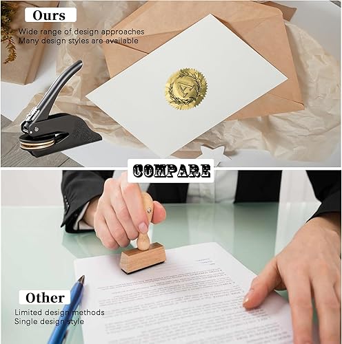 Miniatura 6 de Máquina de estampado de libros Sellos personalizados de la máquina de estampado en relieve, sellos en relieve de logotipo personalizado, su propio