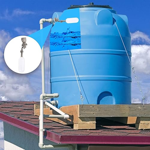 Miniatura 6 de Válvula de bola de flotador de 12 pulgada, válvula de flotador de agua de plástico, mini válvula de flotador de plástico con brazo ajustable para