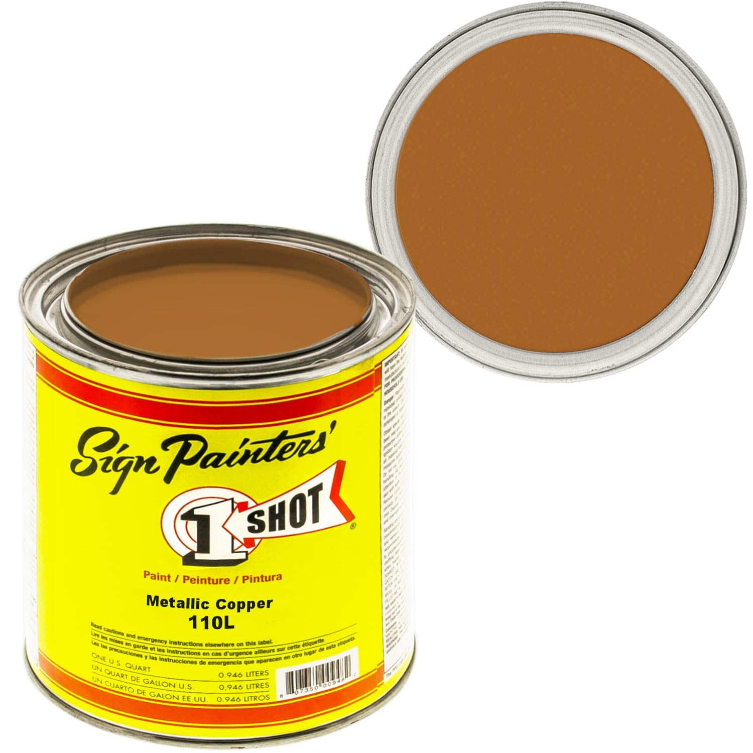 1 Shot 1 Quart Metallic Copper Paint Lettering Enamel Pinstriping & Graphic Art