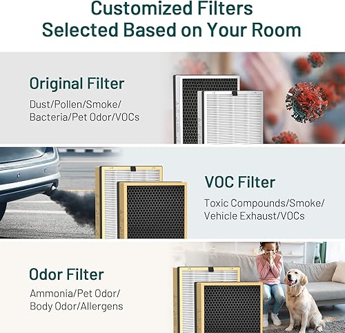 Miniatura 7 de Jafända Filtro de repuesto JF888, paquete de 2 filtros de COV, con carbón activado de 4.4 libras y SP-permanganato granular, elimina formaldehído,