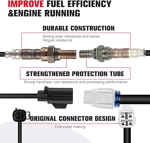 Miniatura 4 de QIJIAUTO Sensor de oxígeno O2 aguas arriba aguas abajo compatible con 1999 para Subaru Impreza 2001 para Subaru Outback 234-9085, 234-4706