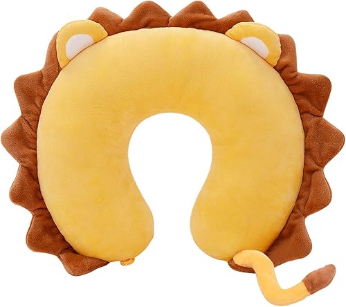GLCS GLAUCUS Almohada de viaje para niños para asiento de coche de avión, almohada de cuello de animal comortable en forma de U, almohada de soporte