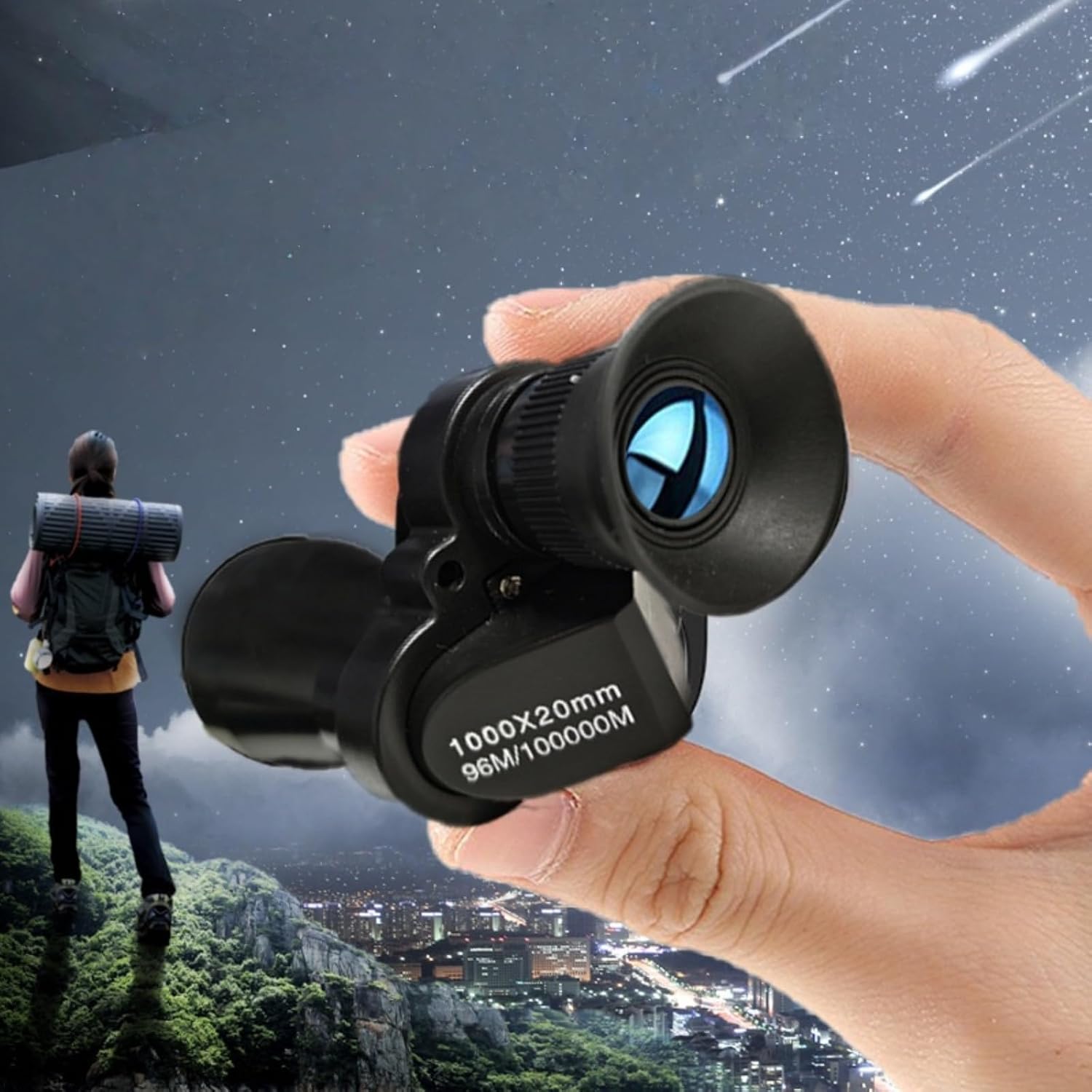 Mini Monocular Telescope, 10x20mm Compact Pocket-Sized Monocular for Adults, Portable for Bird Watching, Hiking, Travel, and Outdoor Adventures