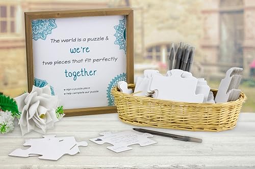 Miniatura 4 de Hygloss Productos Rompecabezas de comunidad en blanco - Create-A-Size - Actividad divertida en grupo - Ideal para fiestas, bodas, aulas, oficina y