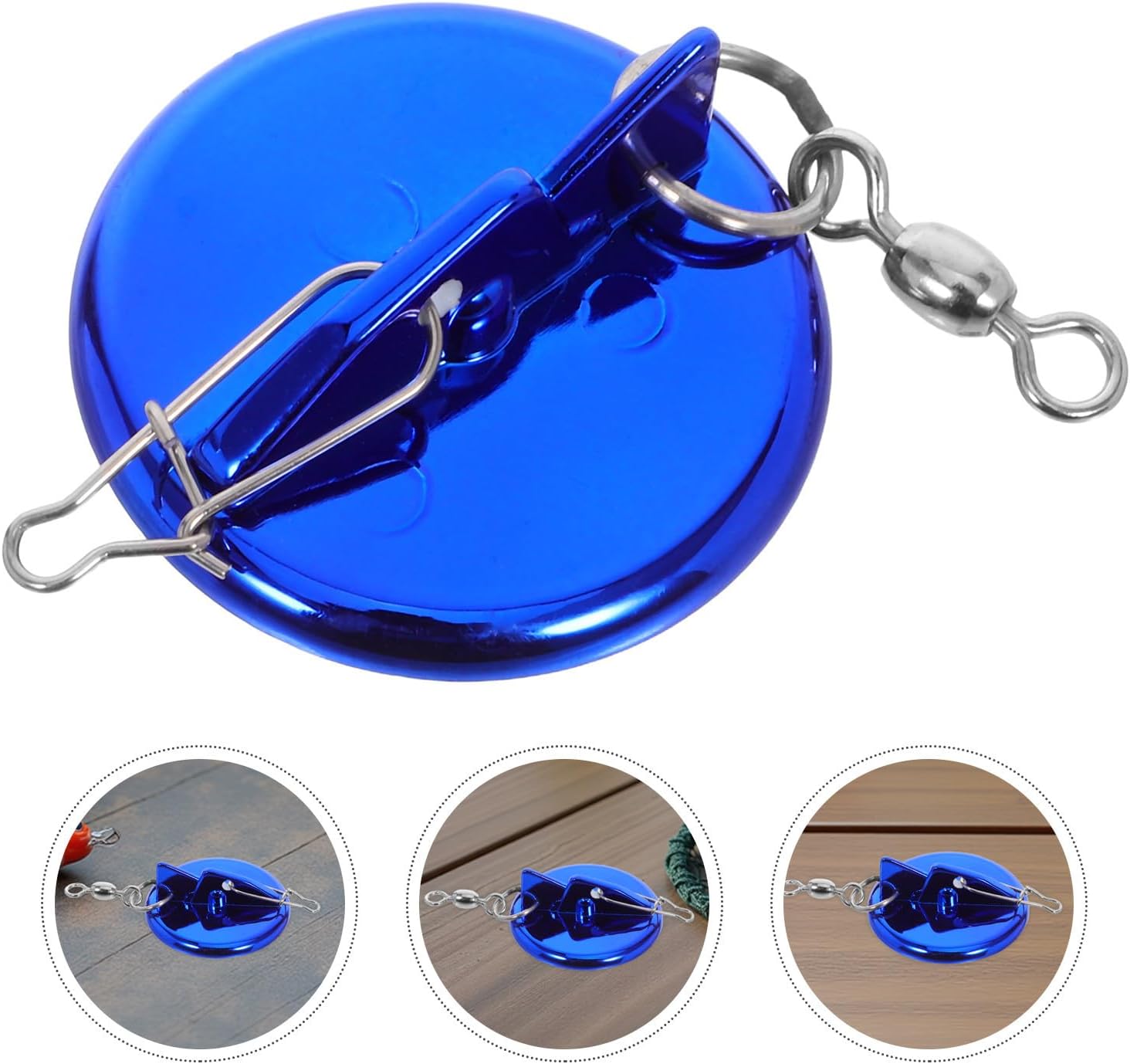 Kisangel Fishing Trolling Lure Disc Diver Connector with Precise Angle Adjustment and Corrosion Resistant Stainless Steel for Saltwater Deep Sea Angling Accessories