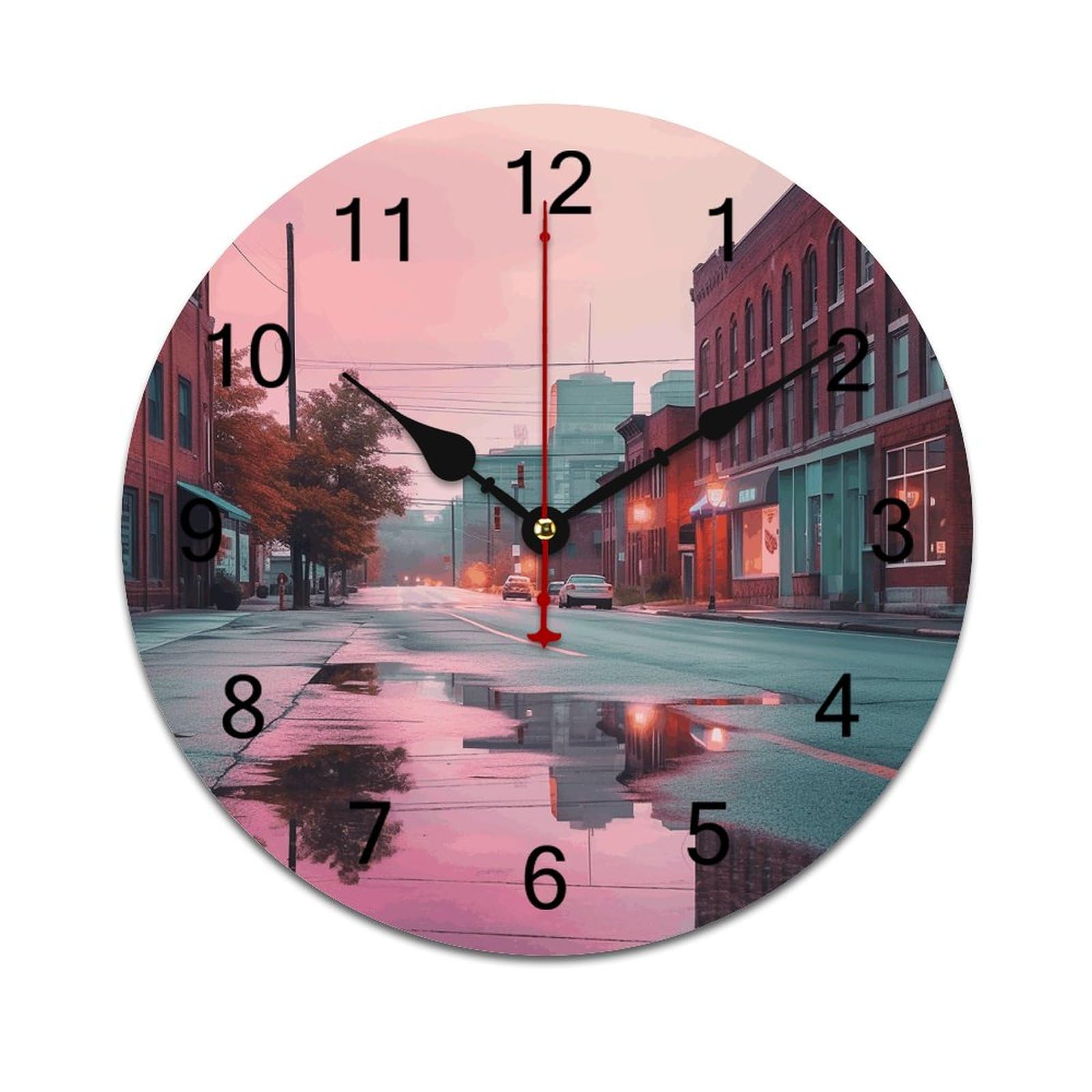 Horloge murale silencieuse à piles pour un salon design et calme
