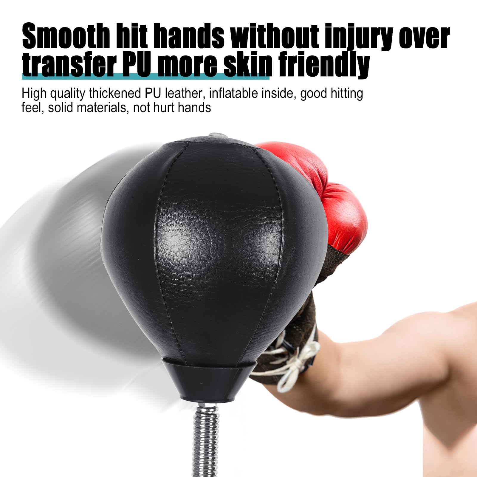 Boxing Speed Trainer With Punching Bag – Spinning Reflex Bar, Height ...