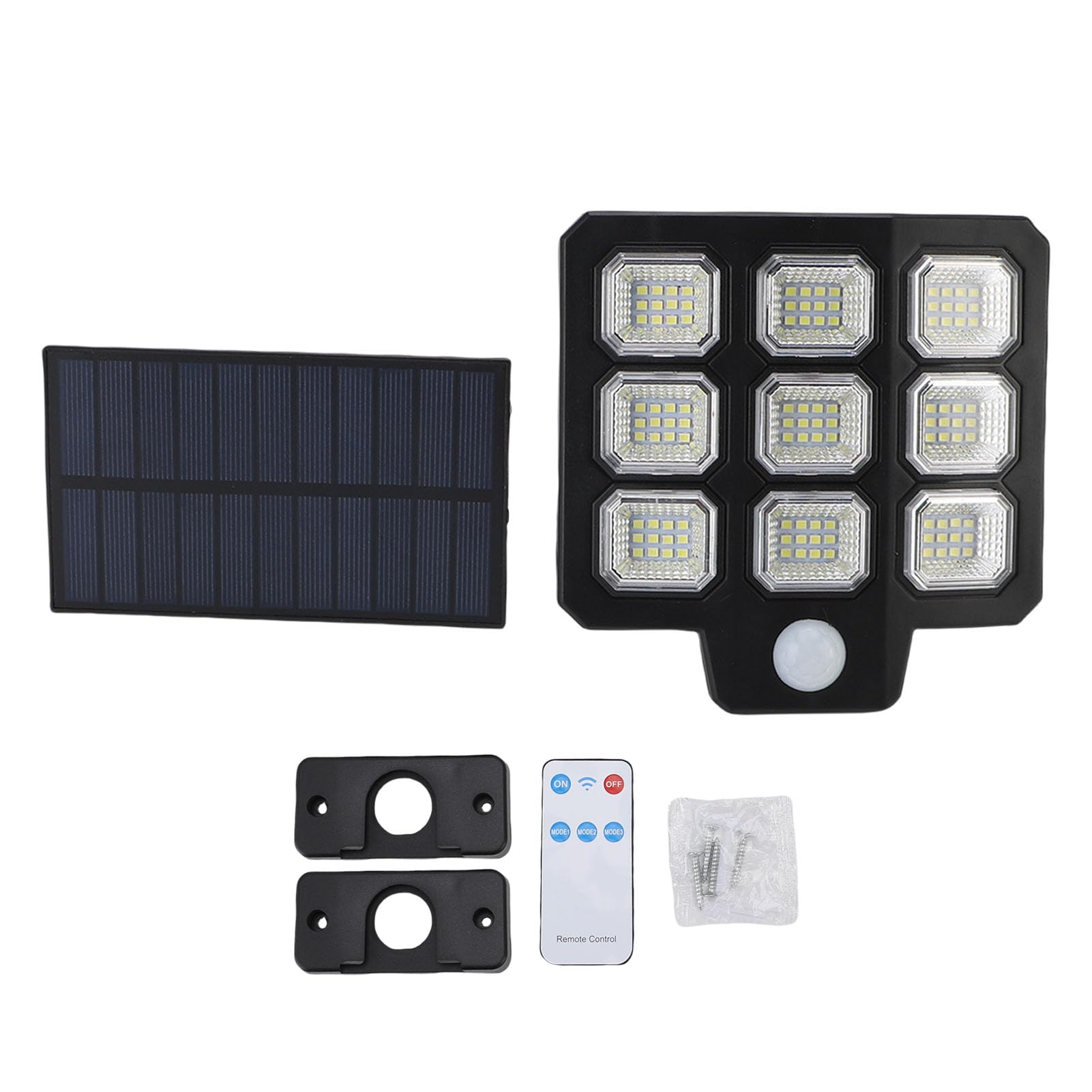 Applique murale solaire 3000Lm IP65 étanche avec détecteur de mouvement et télécommande pour jardin