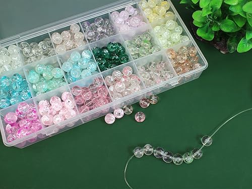 Miniatura 32 de Pamir Tong 1500 cuentas redondas de vidrio de 0.236 pulgadas a granel, cuentas de jade imitativo, cuentas sueltas para hacer joyas, aretes, collares