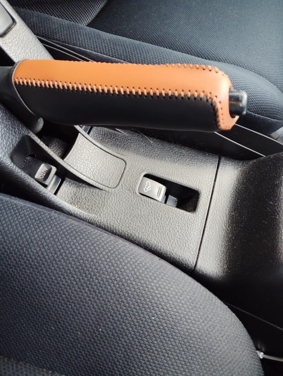 コペン L880K LA400 LA300S サイドブレーキ レザーカバー ブラウン 本革