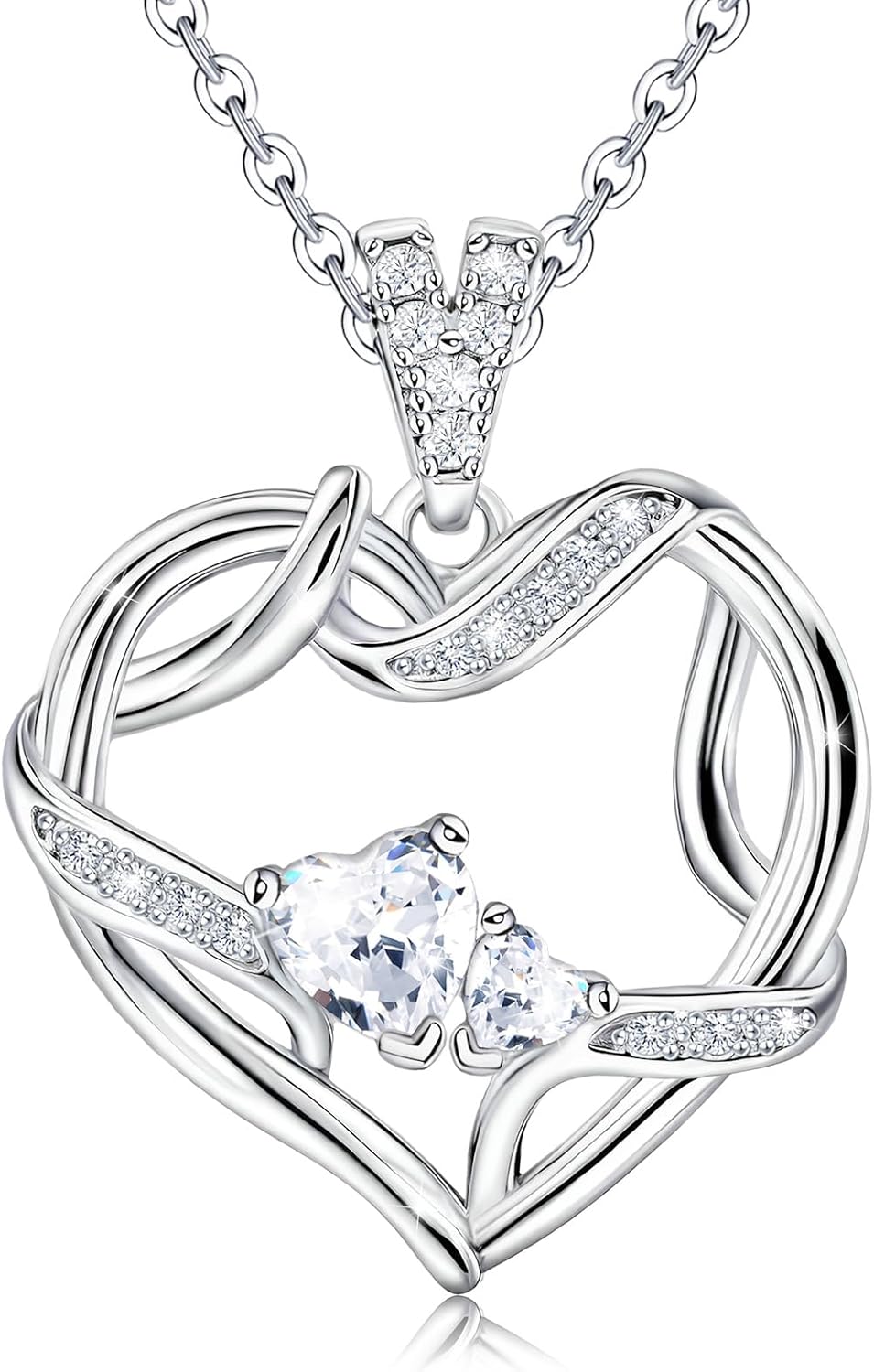 Sterling Silver Pendant Necklace Charms Hypoallergenic Fashion Jewelry Dainty Valentines Day Birthday Gift for Women - Image 7