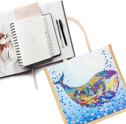 Miniatura 6 de EWJRNSF Bolsas de pintura de diamantes 5D con diseño de diamantes, diseño de punto de cruz, bolsa de almacenamiento de diamantes en forma de punto