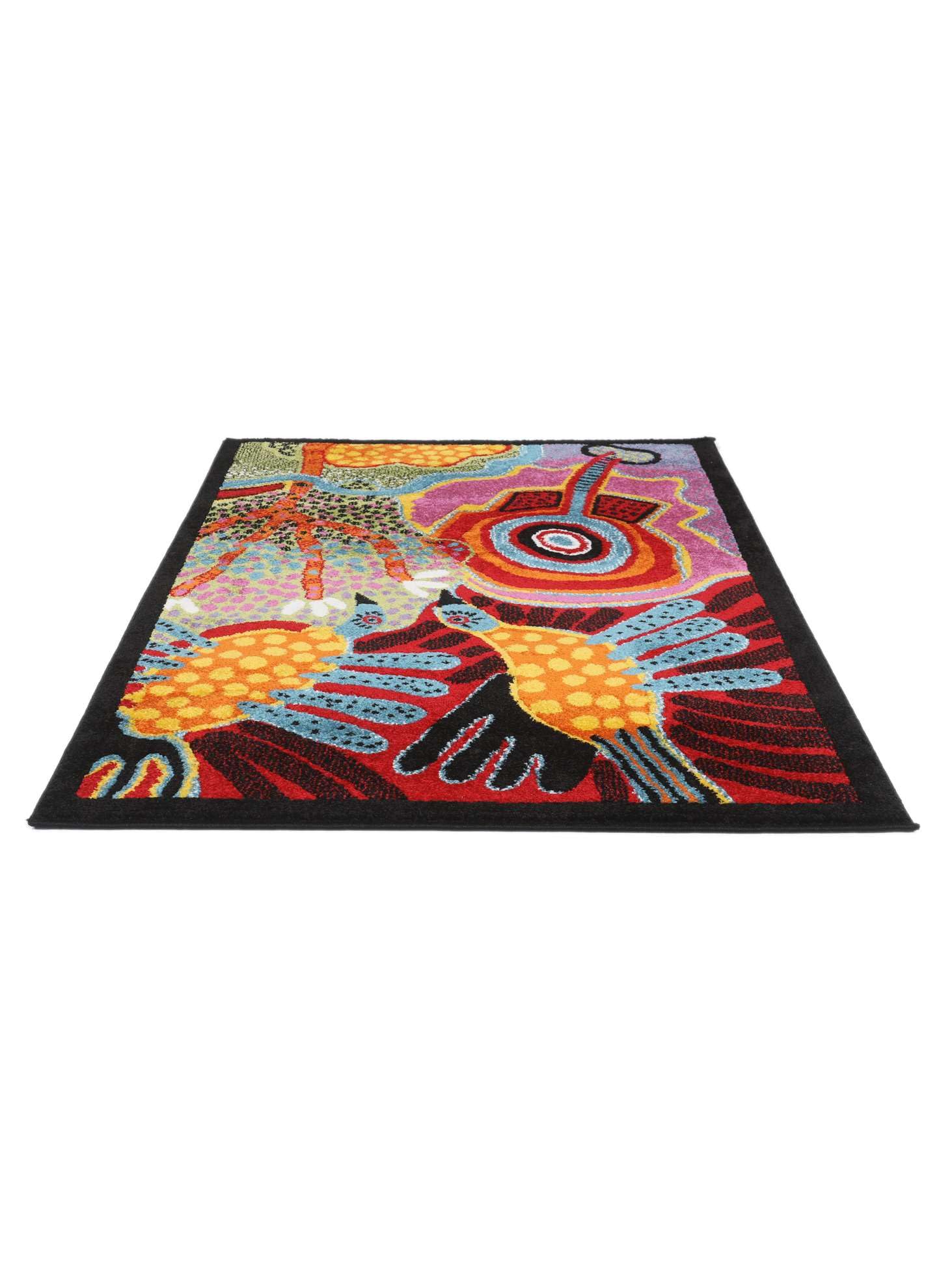 RugVista Twins Tapis, 140 x 200 cm, Multi/Foncé Rouge