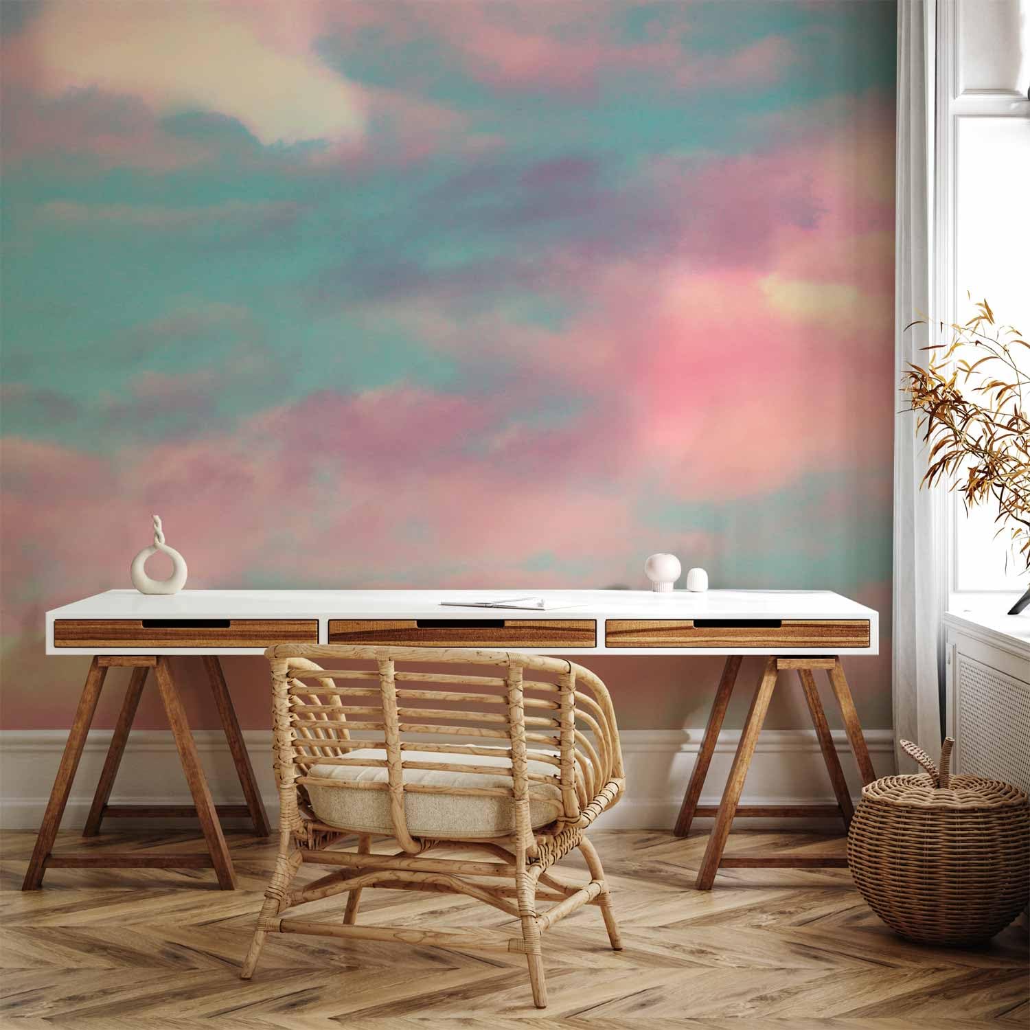 murando Fotomurales Autoadhesivos Cielo Nuben 392x280 cm Papel Pintado | Decoración de Pared Murales Pegatina decorativos adhesivos 3d Fotográfico Abstracto como pintado