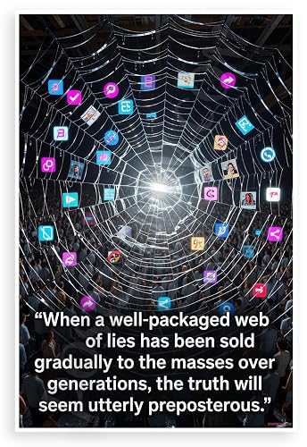 When a Well-Packaged Web of Lies Truth Quote Inspirational 12x18