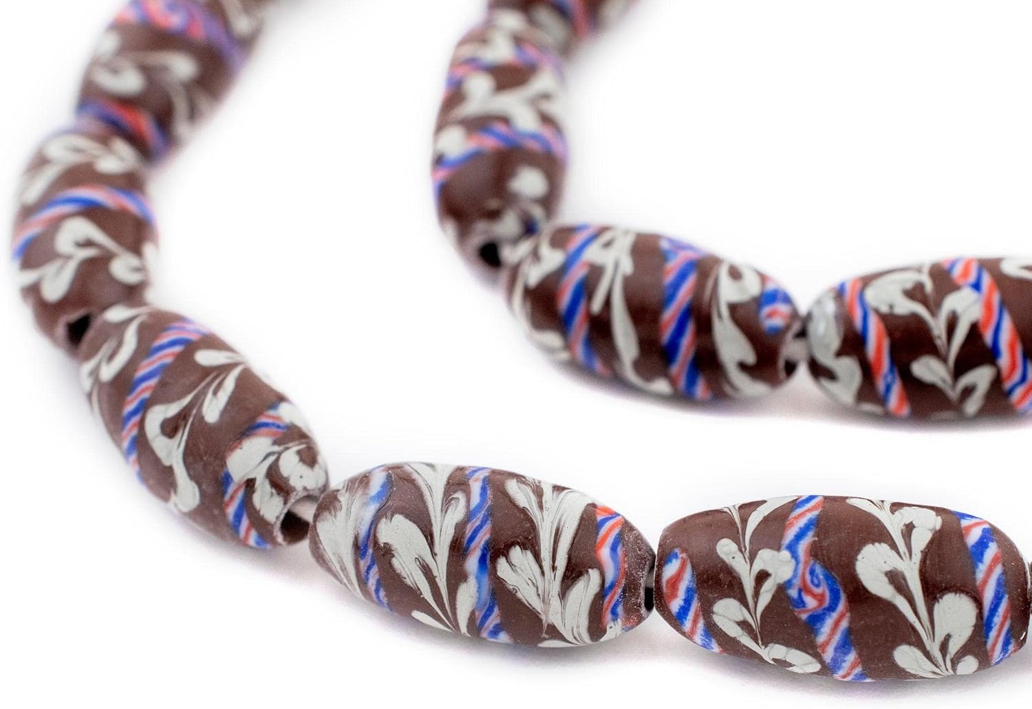 The Bead Chest Black Lewis & Clark Beads (24x12mm)