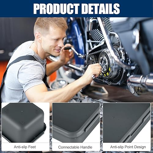 Miniatura 6 de Tamaño grande68 unidadesCaja de herramientas organizadora de bandeja divisora, 5 tamaños, caja de herramientas, organizador de cajones de