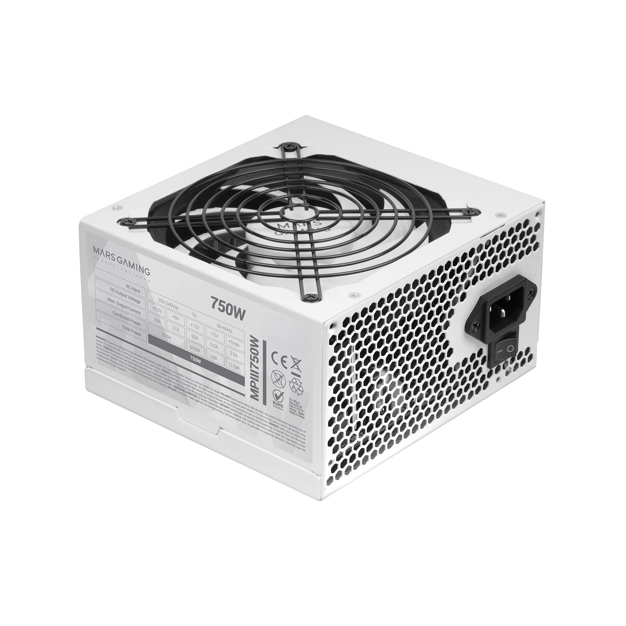 Ecco il testo alternativo ottimizzato per la SEO:

mars gaming mpiii750 alimentatore atx 750w con sistema apfc digital e ventola ai-rpm