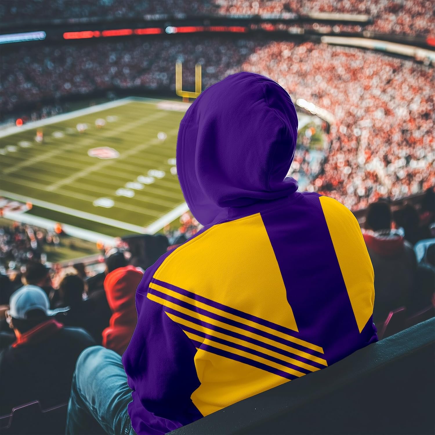 Men's Football Hoodie Long Sleeve Pullover Sweatshirt Game Day Apparel City Team Fan Hoodies Gift S-2XL - Image 3