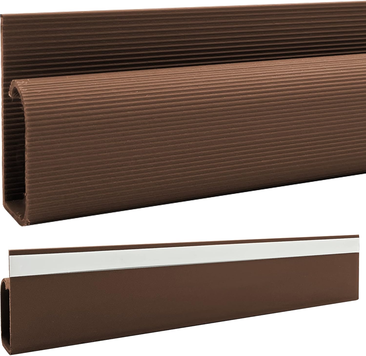 Electriduct Large J Channel Cable Raceway Self Adhesive Desk Cord Organizer and Wire Manager for Computer, Gaming and Entertainment Centers - Brown - 46"