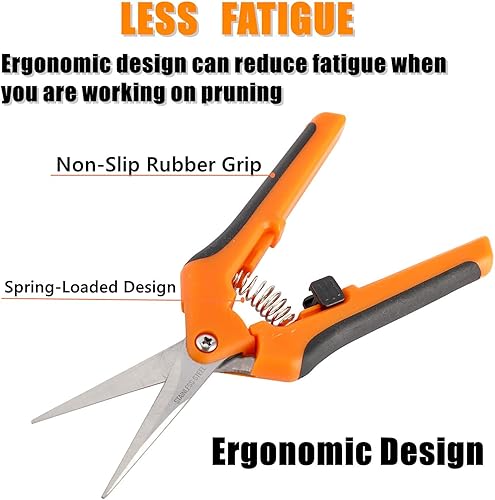 Miniatura 4 de YaeCCC Paquete de 12 tijeras de podar de mano de jardinería de 6.5 pulgadas con cuchillas de acero inoxidable