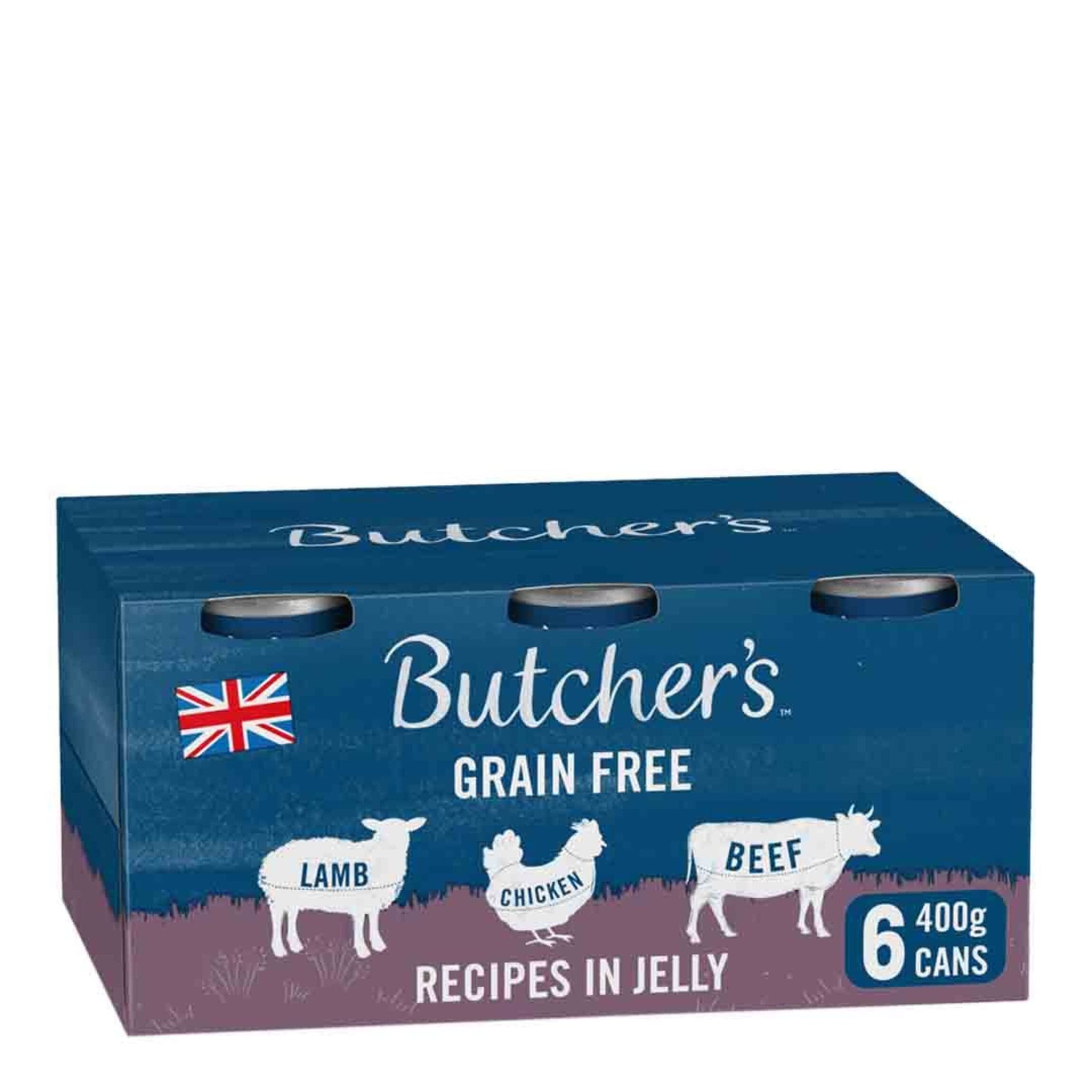 Butcher's Complete Wet Can Adult Dog Food Recipes in Jelly Pack 6x400g